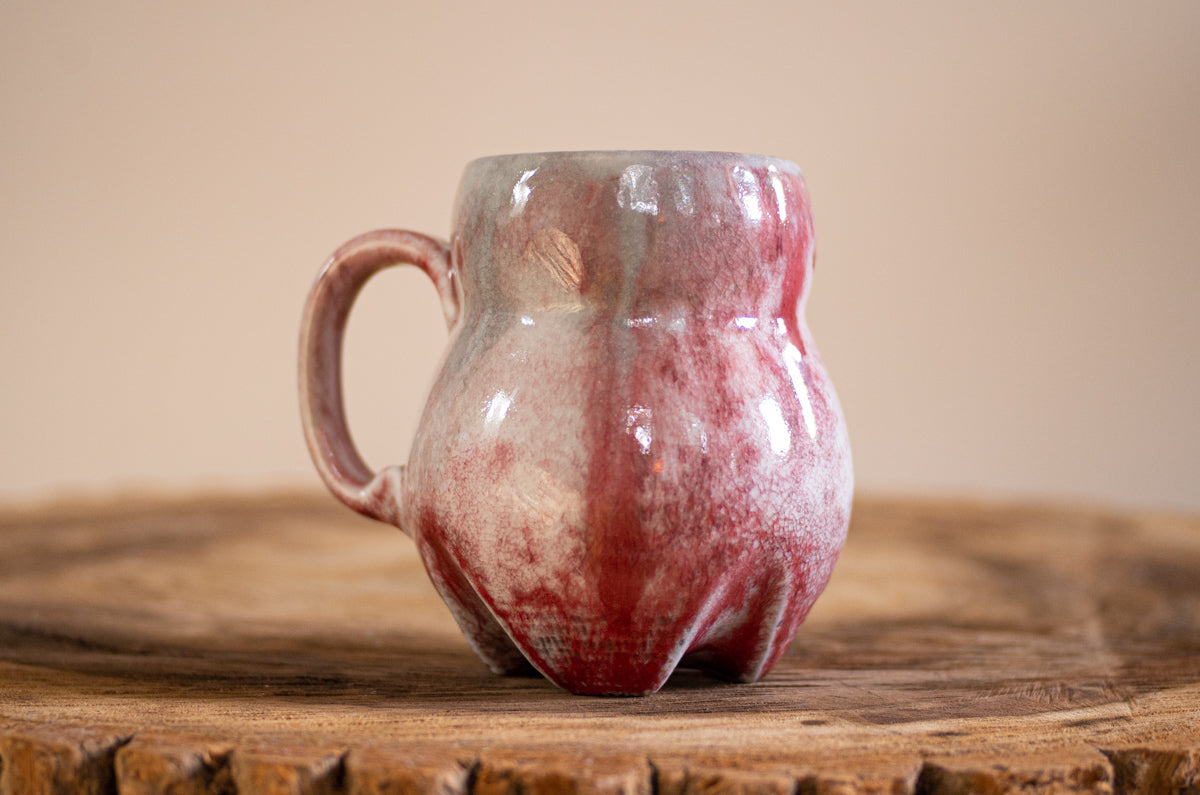 large wood-fired copper mug