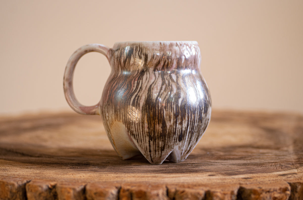 wood-fired manganese mug