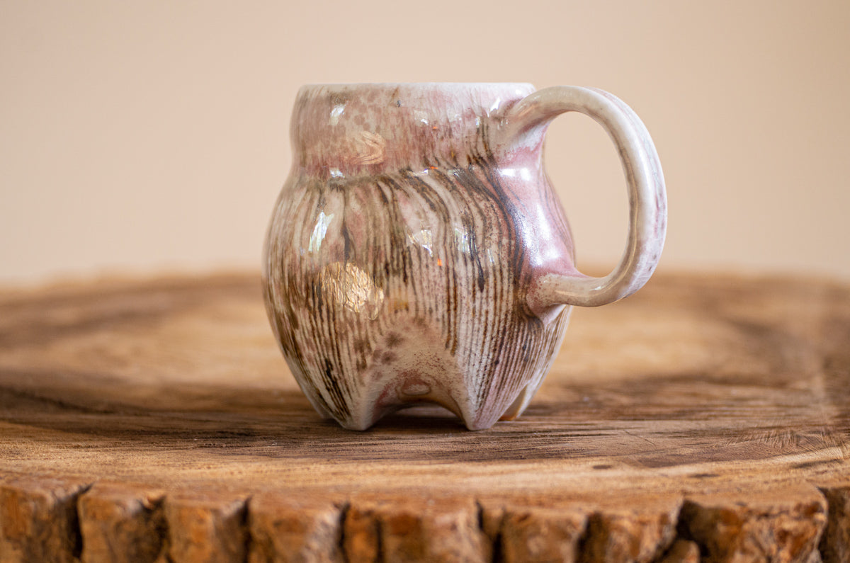 wood-fired manganese mug