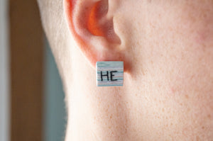Open image in slideshow, nerikomi pronoun earring
